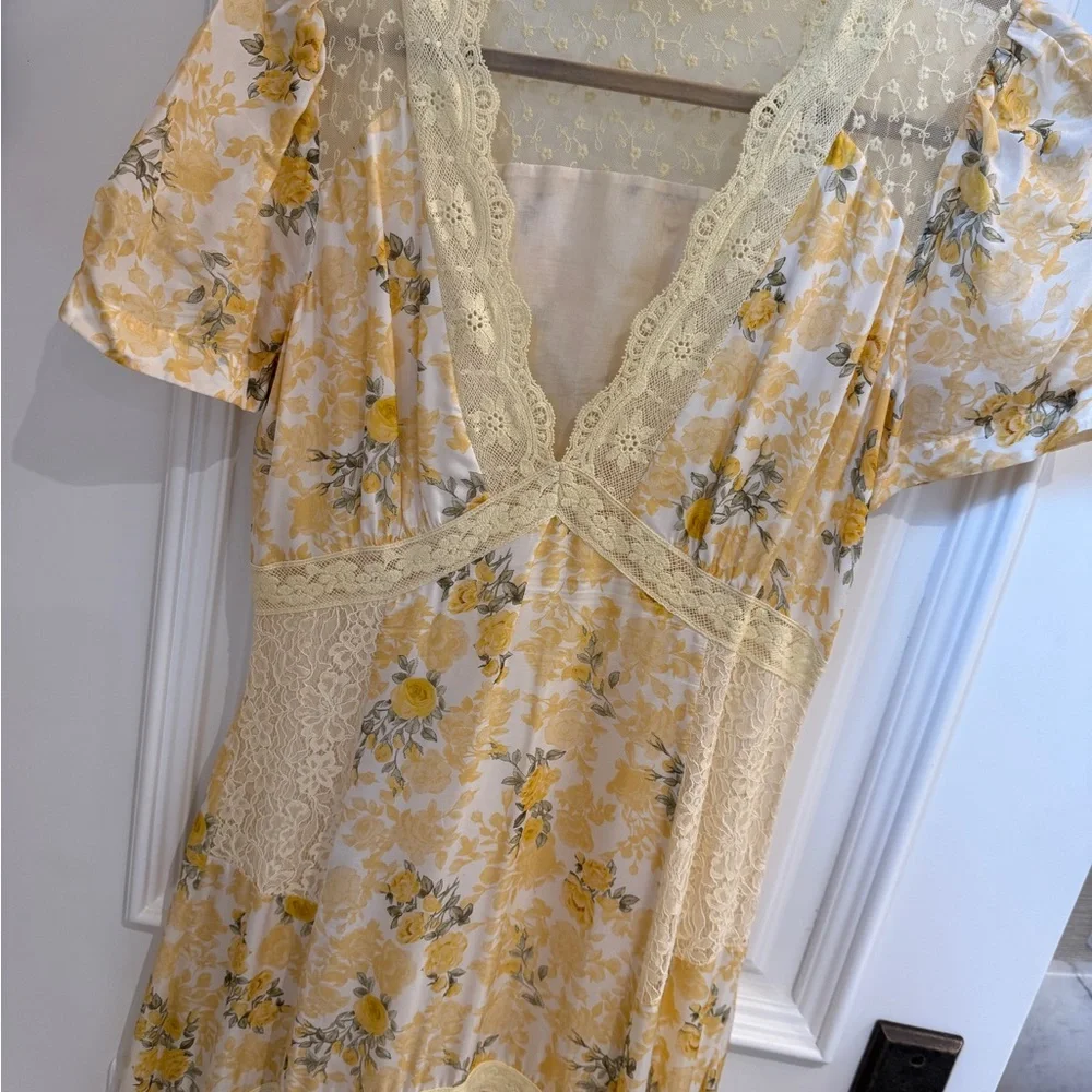 LoveShackFancy Tink Dress Size 6 Yellow Maxi Sundress - Picture 7 of 7